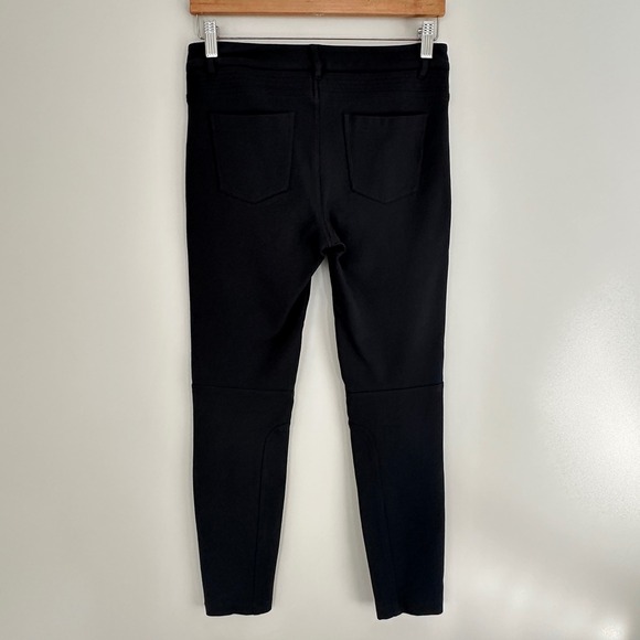 Vince Moto Slim Fit Ponte Pants Womens 6 Charcoal Sleek *Flaw City Stretch - Picture 6 of 10